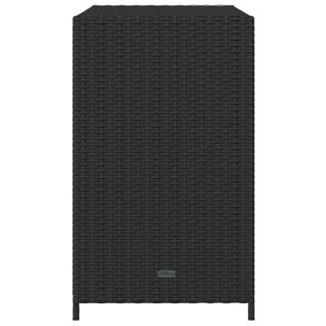 Garden Storage Cabinet Black 83x45x76 cm Poly Rattan