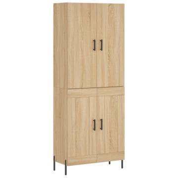 Highboard Sonoma Oak 69.5x34x180 cm Engineered Wood