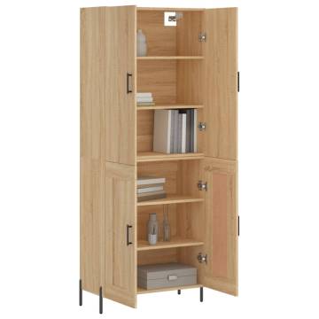 Highboard Sonoma Oak 69.5x34x180 cm Engineered Wood