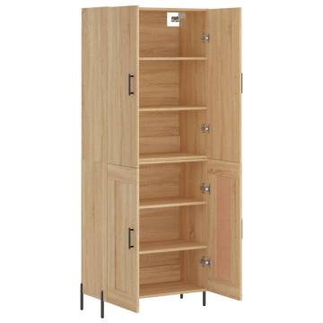 Highboard Sonoma Oak 69.5x34x180 cm Engineered Wood