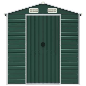 Garden Shed Green 191x130x198 cm Galvanised Steel