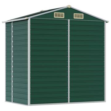 Garden Shed Green 191x130x198 cm Galvanised Steel