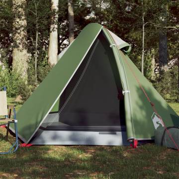 Camping Tent 2-Person Green Blackout Fabric Waterproof