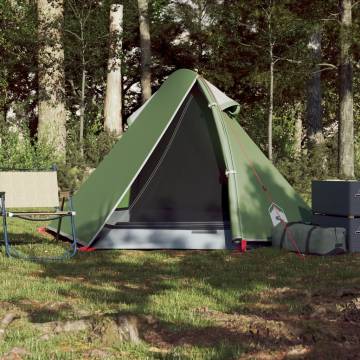 Camping Tent 2-Person Green Blackout Fabric Waterproof