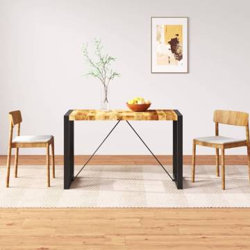 Dining Table Solid Rough Mango Wood 120 cm