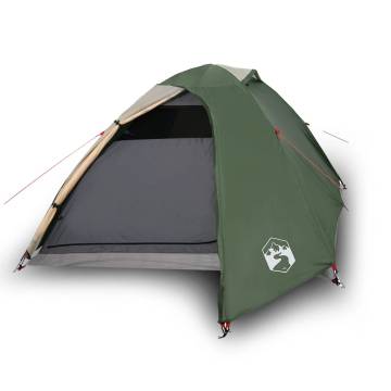 Camping Tent 2-Person Green Blackout Fabric Waterproof