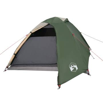 Camping Tent 2-Person Green Blackout Fabric Waterproof