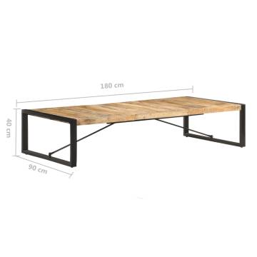 Coffee Table 180x90x40 cm Rough Mango Wood