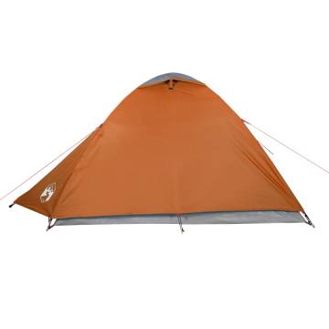 Camping Tent 2-Person Grey and Orange Blackout Fabric Waterproof