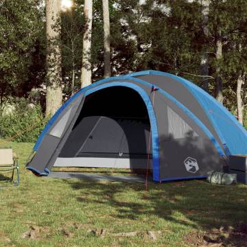 Camping Tent 4-Person Blue Blackout Fabric Waterproof