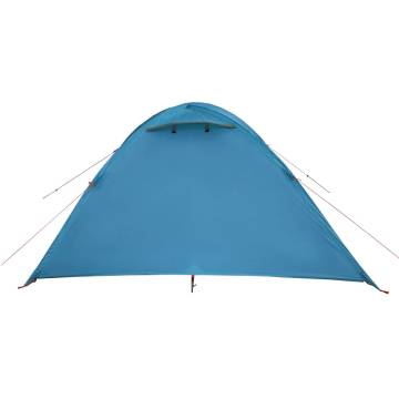 Camping Tent 4-Person Blue Blackout Fabric Waterproof