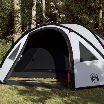 Camping Tent 4-Person White Blackout Fabric Waterproof