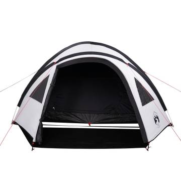 Camping Tent 4-Person White Blackout Fabric Waterproof