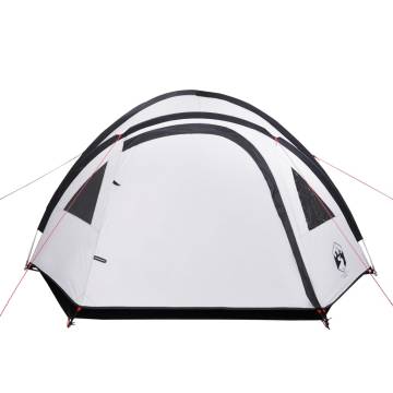 Camping Tent 4-Person White Blackout Fabric Waterproof