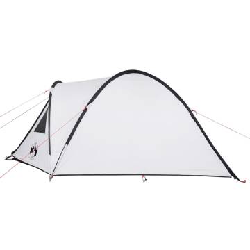 Camping Tent 4-Person White Blackout Fabric Waterproof