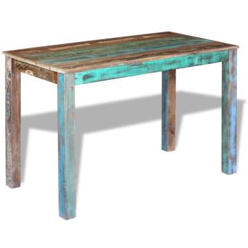 Dining Table Solid Reclaimed Wood 115x60x76 cm