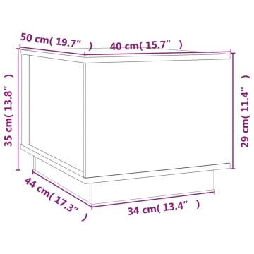 Coffee Table Grey 40x50x35 cm Solid Wood Pine