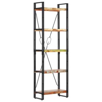 5-Tier Bookcase 60x30x180 cm Solid Reclaimed Wood