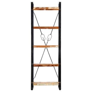 5-Tier Bookcase 60x30x180 cm Solid Reclaimed Wood