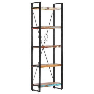 5-Tier Bookcase 60x30x180 cm Solid Reclaimed Wood