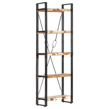 5-Tier Bookcase 60x30x180 cm Solid Reclaimed Wood