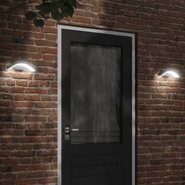 Outdoor LED Wall Lights 2pcs Black Die-cast Aluminium