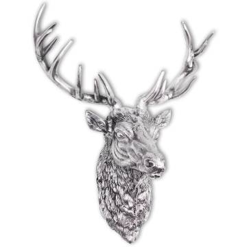 Deer Head Decoration Wall-Mounted Aluminium Silver