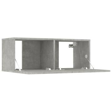 7 Piece TV Cabinet Set Concrete Grey Engineered Wood