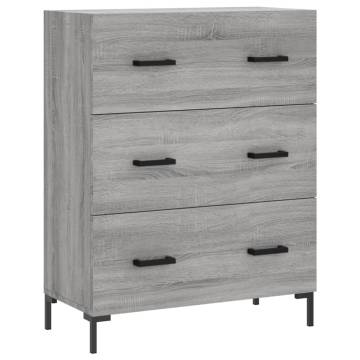 Highboard Grey Sonoma 69.5x34x180 cm Engineered Wood