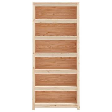 Book Cabinet 80x35x183 cm Solid Wood Pine