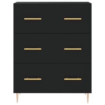 Highboard Black 69.5x34x180 cm Engineered Wood