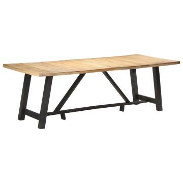 Dining Table 240x100x76 cm Rough Mango Wood