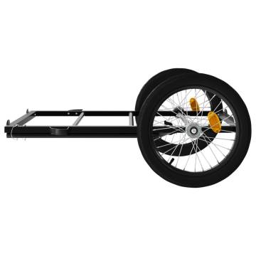 Bike Trailer Black 135x68x37 cm Iron