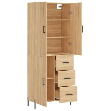 Highboard Sonoma Oak 69.5x34x180 cm Engineered Wood