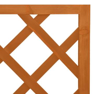 Corner Trellis Planter Orange 50x50x145 cm Solid Firwood