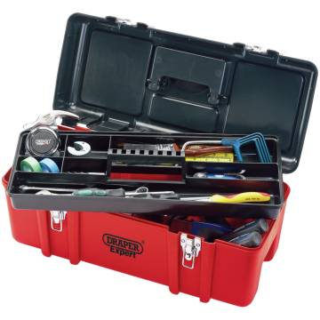 Draper Tools Expert Tool Box with Tote Tray 58x26.5x25cm