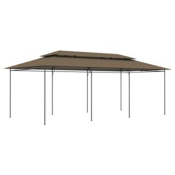 Gazebo 600x298x270 cm Taupe 180 gm²