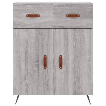 Highboard Grey Sonoma 69.5x34x180 cm Engineered Wood