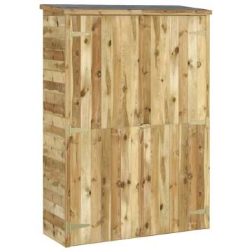 Garden Tool Shed 123x45x171 cm Impregnated Solid Wood Pine