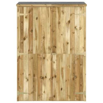 Garden Tool Shed 123x45x171 cm Impregnated Solid Wood Pine