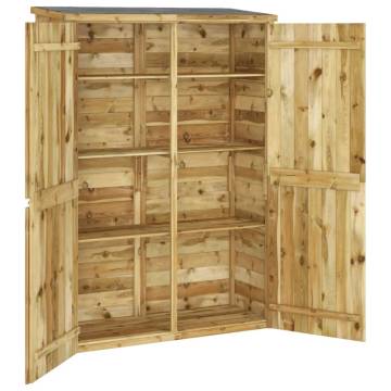 Garden Tool Shed 123x45x171 cm Impregnated Solid Wood Pine