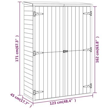 Garden Tool Shed 123x45x171 cm Impregnated Solid Wood Pine