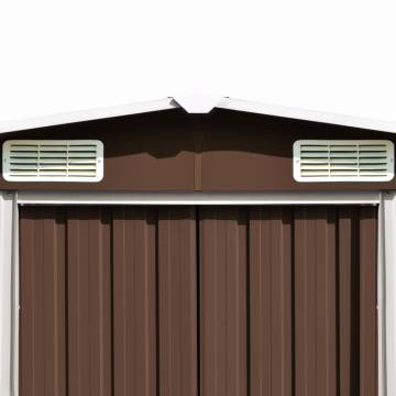 Garden Shed Brown 257x990x181 cm Galvanised steel