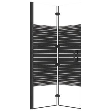 Folding Shower Enclosure ESG 100x140 cm Black