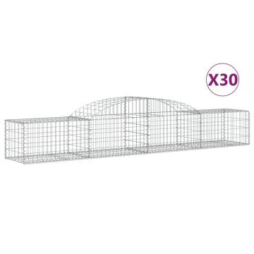 Arched Gabion Baskets 30 pcs 300x50x40/60 cm Galvanised Iron