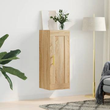 Wall Mounted Cabinet Sonoma Oak 34.5x34x90 cm Engineered Wood