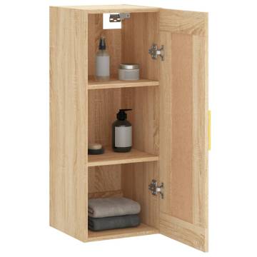 Wall Mounted Cabinet Sonoma Oak 34.5x34x90 cm Engineered Wood