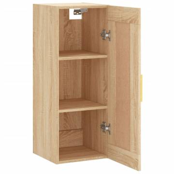 Wall Mounted Cabinet Sonoma Oak 34.5x34x90 cm Engineered Wood