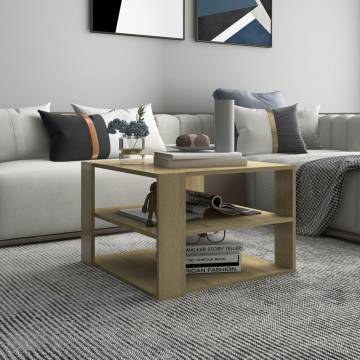 Coffee Table Sonoma Oak 60x60x40 cm Engineered Wood