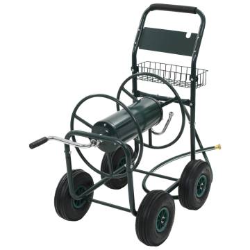 Garden Hose Trolley with 12" Hose Connector 75 m Steel